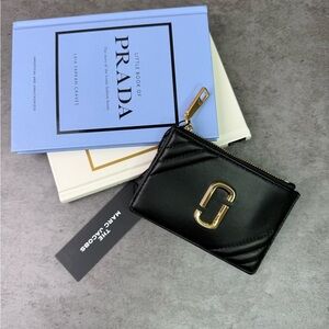 NWT Marc Jacobs Marc Jacobs Womens Top Zip Card Case Black S156L01FA21